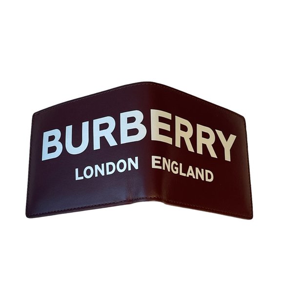 Burberry Ronan Oxblood Leather Logo Bifold Wallet with removable ID wallet - Picture 8 of 15